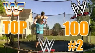 Top 100 WWE Finishers of ALL TIME on Trampoline Part 2 (#50-#1)