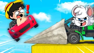 ¡NO CAIGAS AL VACIO EN GTA 5! 😱🤣 CHOQUE DE CAMIONES EN GTA 5 - Alexy