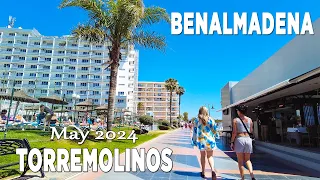 Benalmadena Torremolinos Spain Walking Tour Malaga Costa del Sol May 2024 [4K]