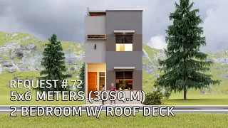 5X6 METERS (30SQ.M.) |TWO STOREY 2 BEDROOM W/ ROOF DECK| REQUEST #72