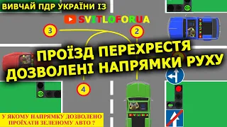 Проїзд перехрестя. ПДР України. Автошкола. Автоінструктор. Світлофор