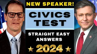 1 to 100 Fast Civics Test 2024, US Citizenship Questions/Answers w/ New Speaker, Ciudadania