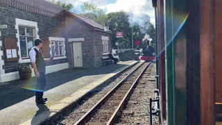 Narrow gauge steam train on Ffestiniog & Welsh Highland Railway