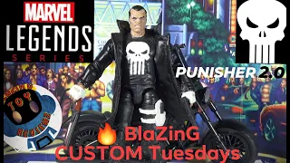 Marvel Legends Hasbro PUNISHER & Motorcycle * How to make COMIC VER. figure🔥 BlaZinG CUSTOM Tuesdays