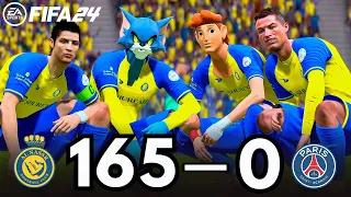 FIFA 24 | TOM, HÉRCULES, 2X RONALDO, MESSI, ALL STARS | AL NASSR 165 - 0 PSG