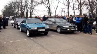 Vaz 2199 vs Opel Drag racing