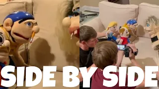 SML Movie: Jeffy's Parents! Behind the Scenes and Original Video! | Side by Side!