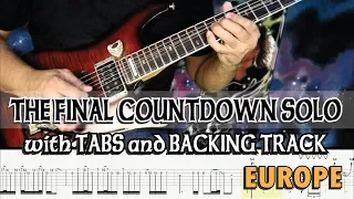 EUROPE | THE FINAL COUNTDOWN GUITAR SOLO with TABS and BACKING TRACK | ALVIN DE LEON (2019)