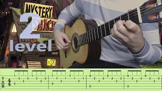 Gravity Falls on guitar 3 difficulty levels + tablature