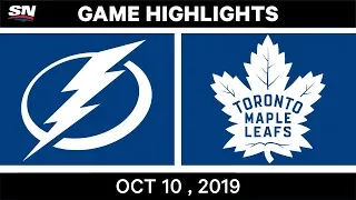 NHL Highlights | Lightning vs. Maple Leafs - Oct. 10, 2019