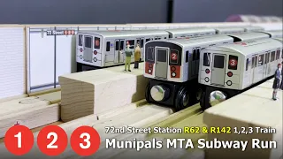 Munipals MTA R142/R62 1 2 3 Train 72nd Street Station Subway Run (7th Avenue Subway Series Volume 1)