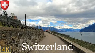 Driving Switzerland 🇨🇭 | Climbing to Le Mont-Pèlerin 4K