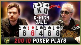 AMAZING 200 IQ POKER PLAYS! A collection of BRILLIANT poker decisions