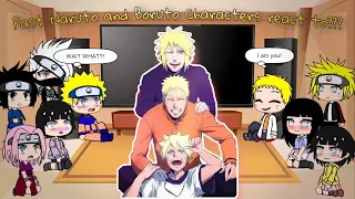 Past Naruto + Current Naruto with Boruto Characters react to??? | NaruHina & BoruSara