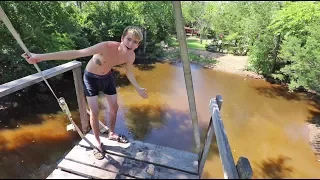 JUMPING INTO THE WORLD'S NASTIEST POND!