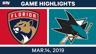 NHL Highlights | Panthers vs Sharks – Mar 14, 2019