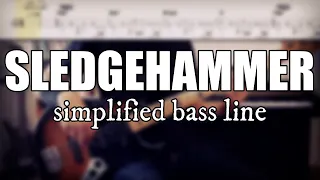 Sledgehammer - Peter Gabriel | Simplified bass line with tabs #17