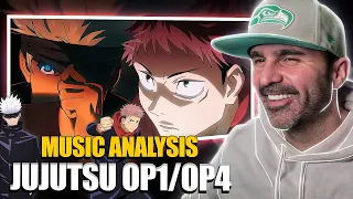 MUSIC DIRECTOR REACTS | Jujutsu Kaisen - OP 1 and OP 4 [FULL]