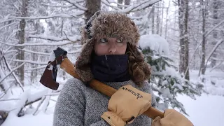 Solo Hot Tent Overnight In A Winter Storm