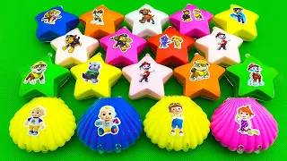 Mix Colourful Shapes: Looking For Paw Patrol Clay, Slime: Ryder, Chase, Marshall... ASMR