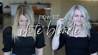 PLATINUM BLONDE | How to go from yellow to bright and icy blonde - formulas