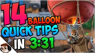 14 QUICK Tips About: Balloon🎈| Clash Royale