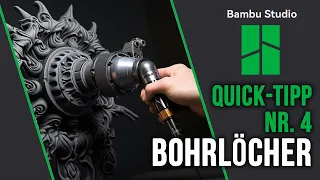 🛠️ 3D-Druck-Tipp: Bohrungen mit Bambu-Studio Slicer erstellen! Einfach und effektiv! 🔧🖨️