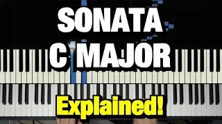 HOW TO PLAY - Sonata No. 16 in C Major, K.545 (1st Mvt) By Mozart (Easy Piano Tutorial Lesson)