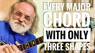 Learn Every MAJOR Chord with only Three Shapes! - #Banjo