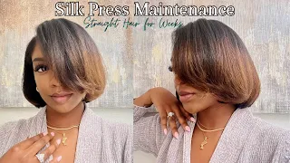 HOW I MAINTAIN MY SILK PRESS FOR WEEKS | Products & How I Wrap My Hair | Chavi Allie