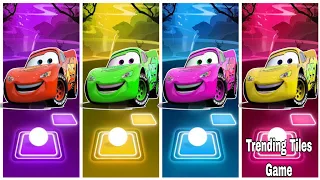 Rad Mcqueen vs Green Mcqueen vs Pink Mcqueen vs Yellow Mcqueen | Tiles Hop EDM Rush Gameplay