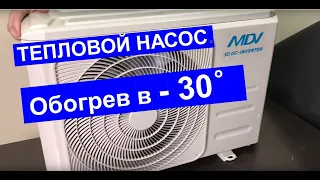 Тепловой насос «Воздух - Воздух» марки MDV (Midea, Китай). Отопление дома кондиционером зимой.