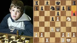 11 Year Old Magnus' Out-Of-Nowhere Queen Sacrifice