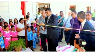 Fijian Education Minister Hon. Dr. Mahendra Reddy opens Kindergarden at Nawai Public School.