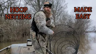 HOOP NETTING MADE EASY: Set Up and "STEP by STEP" Guide to Setting Out CATFISH Nets !!!