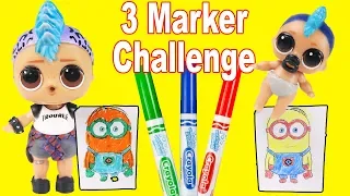 Jelly Layer 3 Marker Challenge Toy Game Show Learn Colors with Punk Boi and Lil Punk Boi