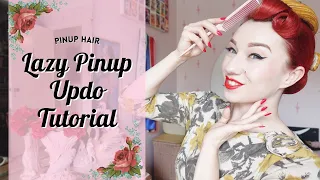 Lazy Pinup Updo Hair Tutorial