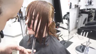 SUPER HAIRCUT - LONG TO LOB LAYERED BOB CUT WITH BANGS