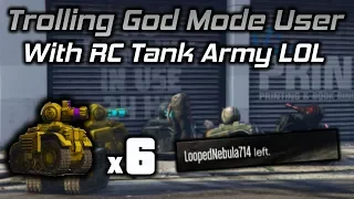 GTA Online: This Player Was in God Mode, So We Formed An RC Tank Army To Stop Him LOL