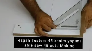 Stanley Tezgah Testere 45 kesim yapımı  Table Saw