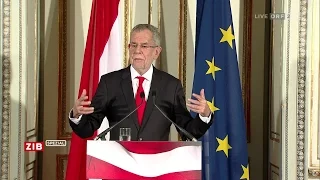 [HD] Rede des designierten Bundespräsidenten Alexander Van der Bellen in der Hofburg - ZIB Spezial