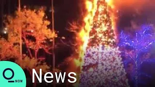 Fox News Christmas Tree Replaced Following Arson Incident in NYC