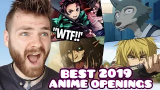 First Time Reacting to "The Best ANIME Openings Of 2019" | New Anime Fan!