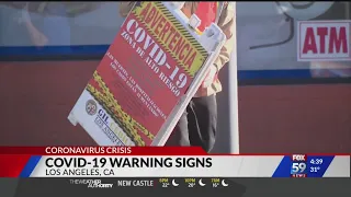 COVID-19 warning signs in Los Angeles County