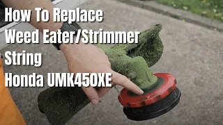 How To Replace Weed Eater/Strimmer String - Honda UMK450XE Brushcutter