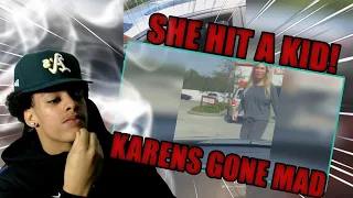 KARENS Gone Mad 2022!! Public Freakout Compilation Reaction! She HIT a Kid!!