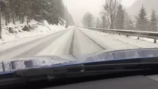 Jura Mountains from Pontarlier (F) to Creux (CH) BMW M235i RWD with Winter Tyres (thank heaven!)