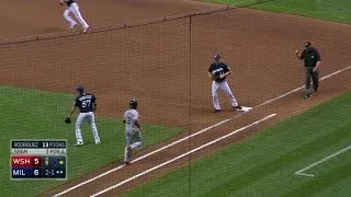 WSH@MIL: K-Rod induces groundout to earn the save