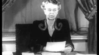 Eleanor Roosevelt Speaks Out WWII