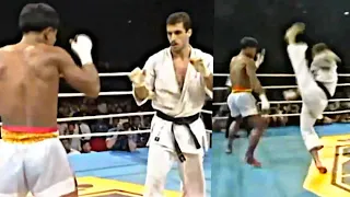 O primeiro confronto entre o Muay Thai e o Karatê foi absolutamente INSANO! (Andy Hug vs Changpuek)
